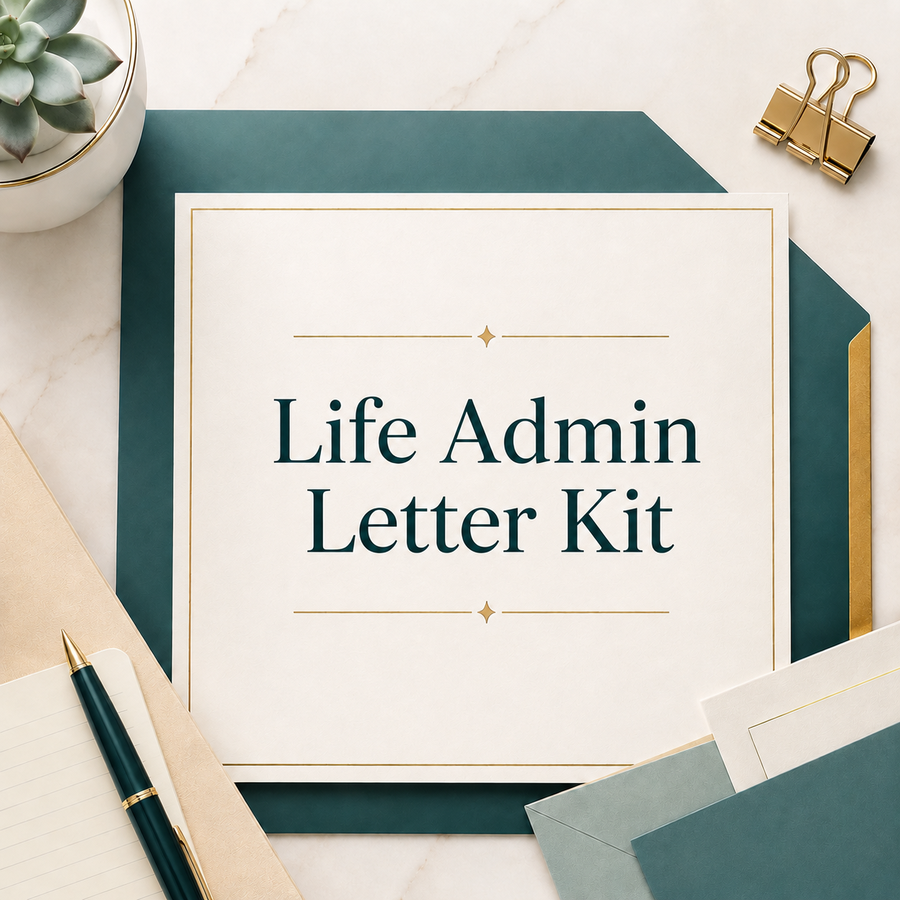 Life Admin Letter Kit product image